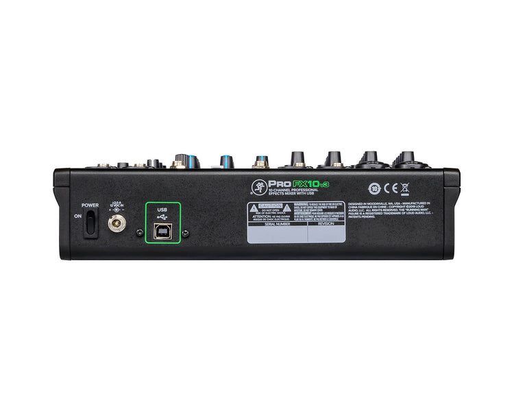 MACPROFX10V3 - Mackie ProFX10v3 10ch Professional Effects Mixer with USB  Image 5