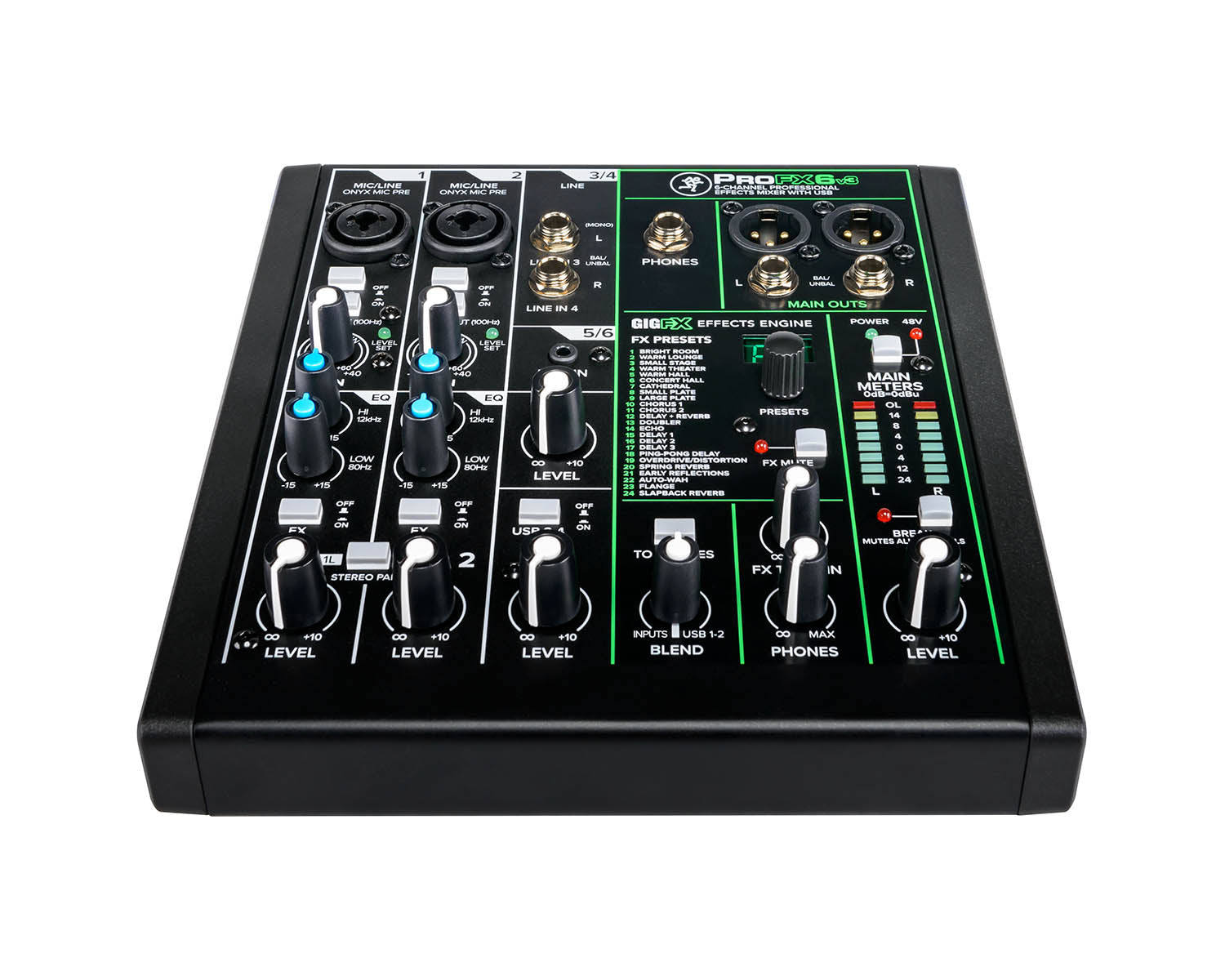 MACPROFX6V3 - Mackie ProFX6v3 6ch Professional Effects Mixer with USB  Image 2
