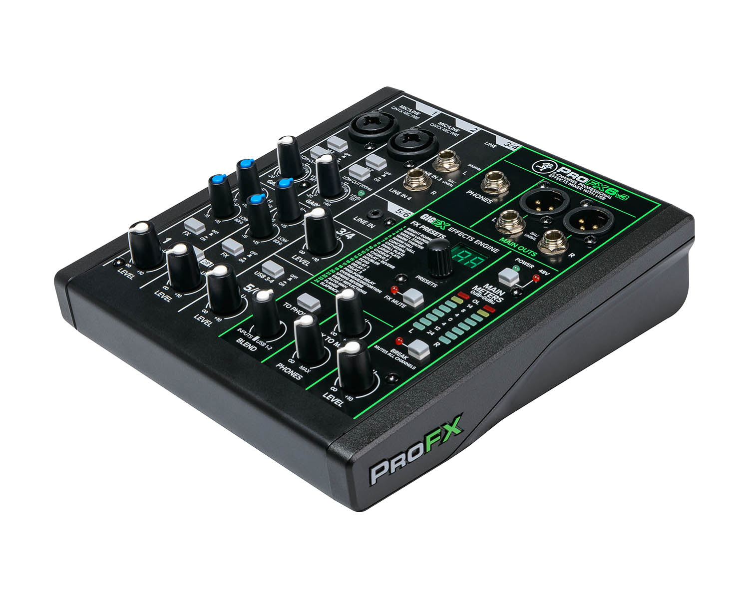 MACPROFX6V3 - Mackie ProFX6v3 6ch Professional Effects Mixer with USB  Image 3
