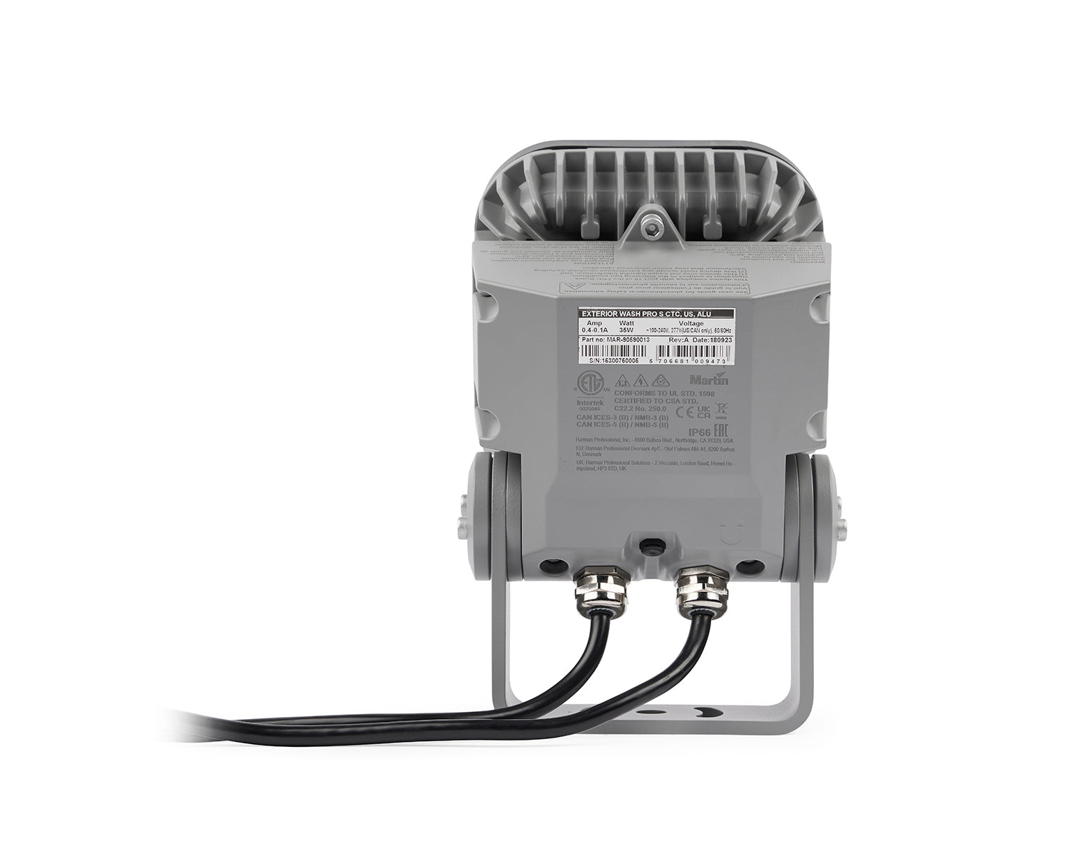 MAR1973 - Martin Professional Exterior Wash Pro S CTC 9xWhite LEDs Aluminium IP66 Grey Image 4