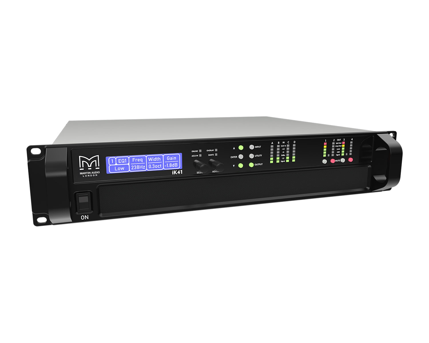 MAUIK41DAN - Martin Audio iKon iK41 DANTE 4 Channel Class D Amplifier 4x1500W @ 4ohm 2U Image 1