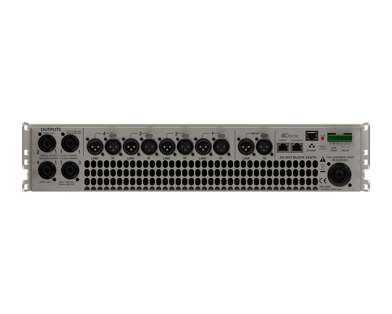 MAUIK41DAN - Martin Audio iKon iK41 DANTE 4 Channel Class D Amplifier 4x1500W @ 4ohm 2U Image 2