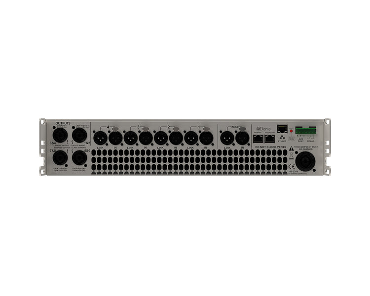 MAUIK81DAN - Martin Audio iKon iK81 DANTE 8 Channel Class D Amplifier 8x1250W @ 4ohm 2U  Image 3