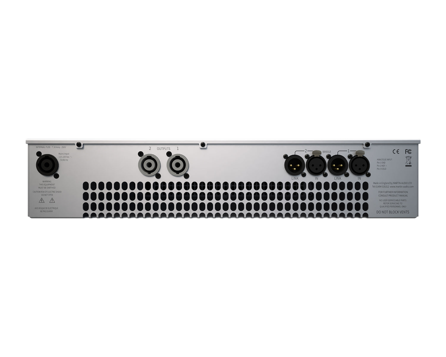 MAUVIA2502 - Martin Audio VIA2502 2 Channel Class D 2x1250W @ 2ohm Power Amp 2U  Image 2
