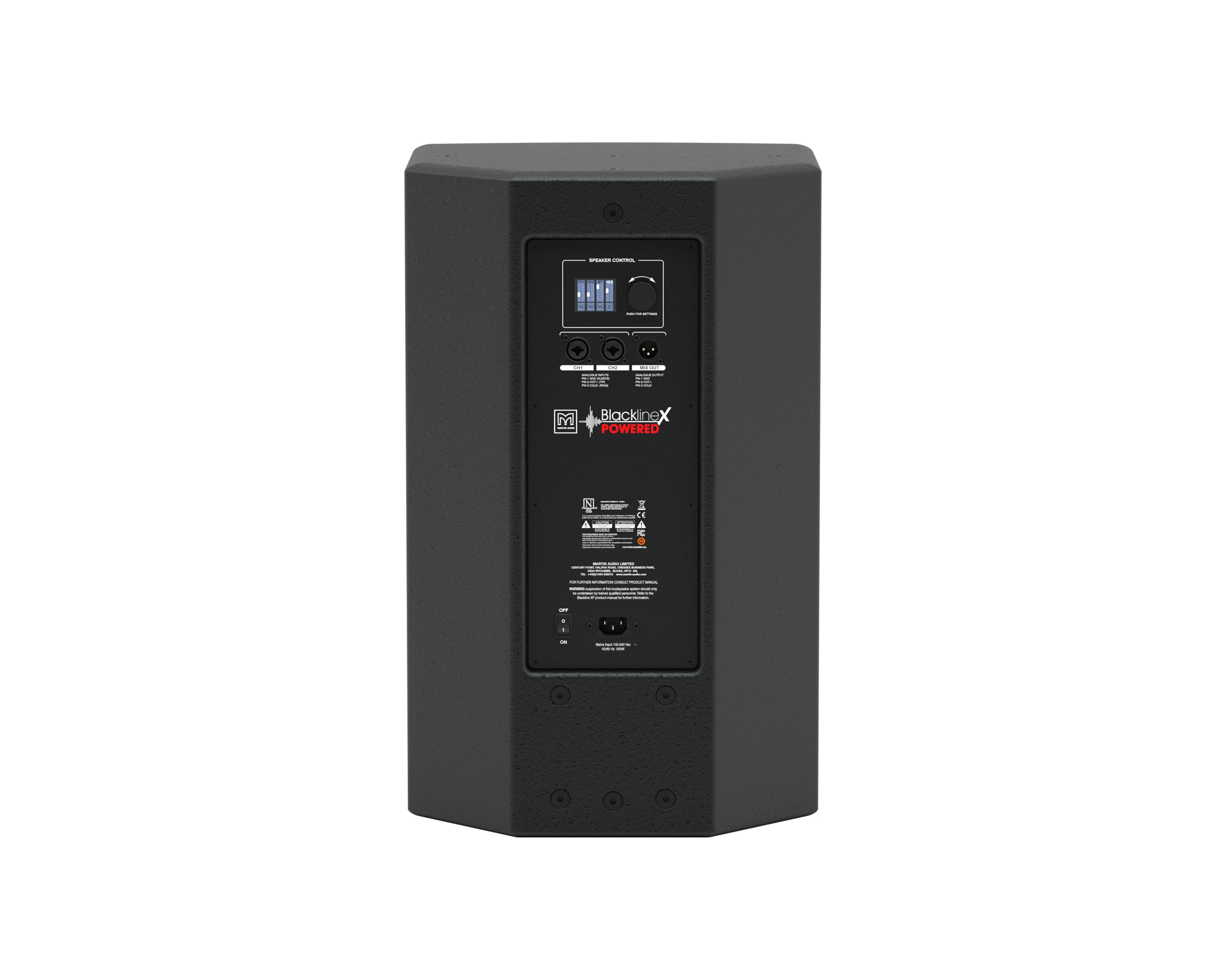 MAUXP12 - Martin Audio XP12 Blackline XP 12inch 2 Way Powered Loudspeaker 1300W Black  Image 2