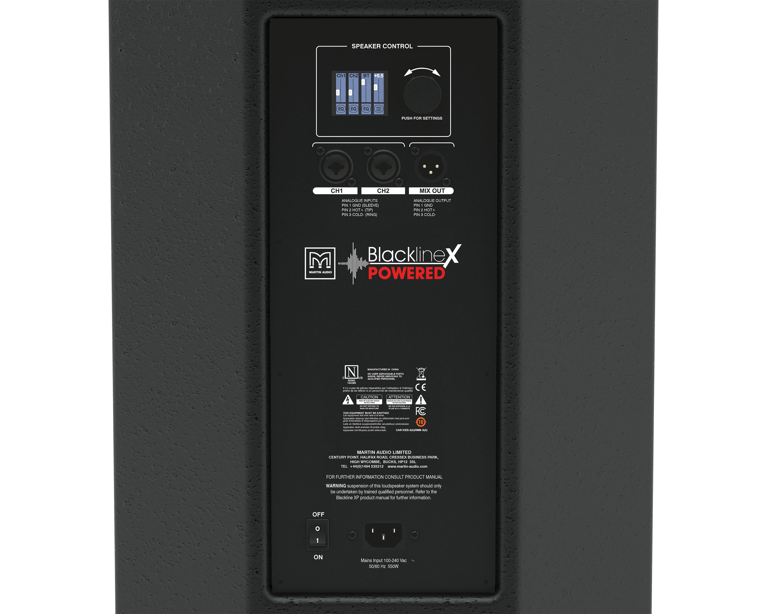 MAUXP12 - Martin Audio XP12 Blackline XP 12inch 2 Way Powered Loudspeaker 1300W Black  Image 6