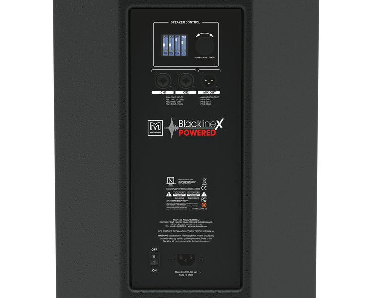 MAUXP12 - Martin Audio XP12 Blackline XP 12inch 2 Way Powered Loudspeaker 1300W Black  Image 6