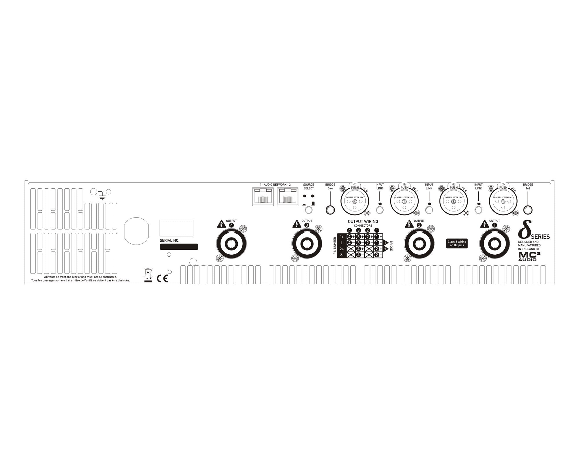 MC2D100ND - MC2 Audio Delta 100 Power Amp NO DSP 4x2700W @ 4ohm Image 2