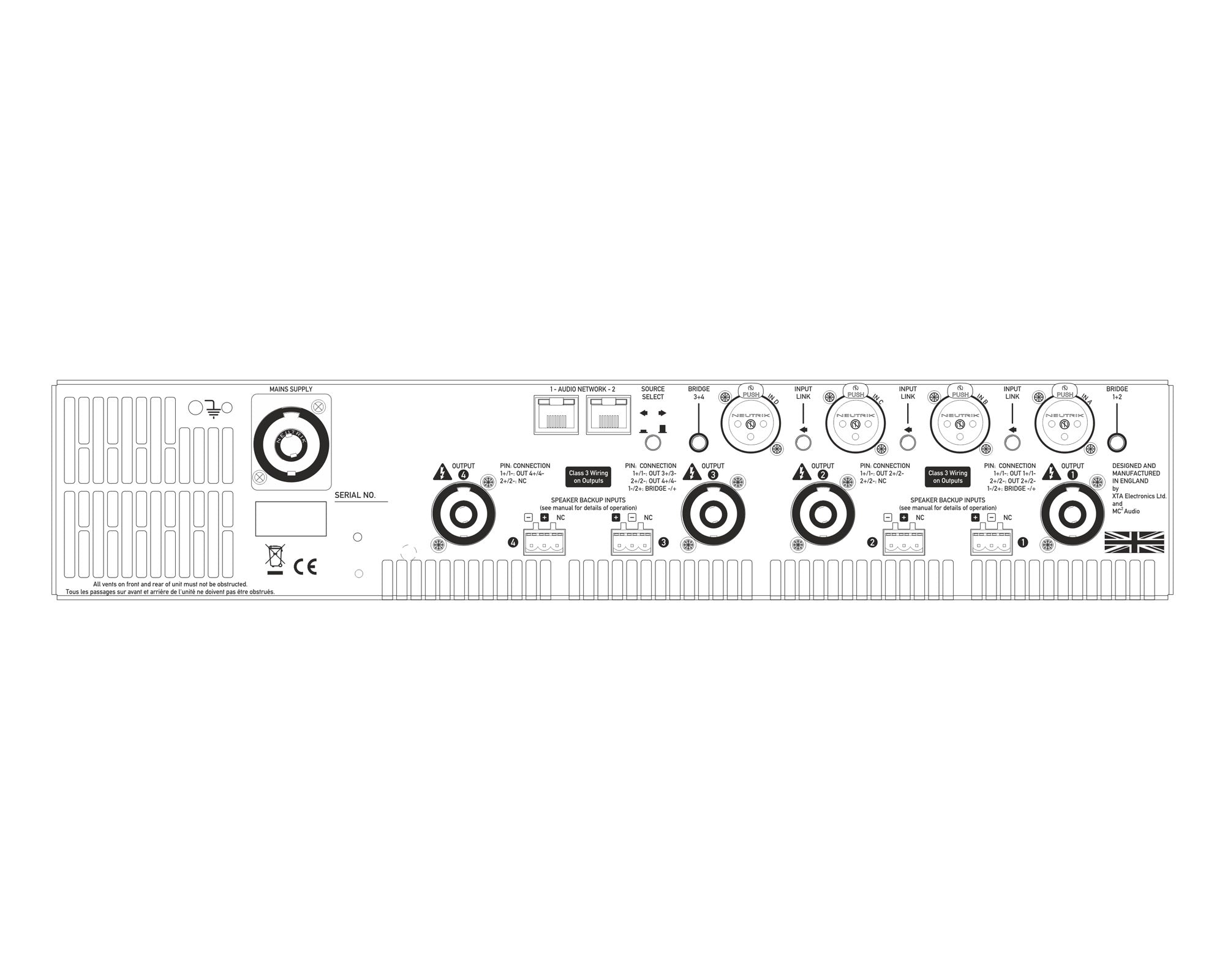 MC2D40ND - MC2 Audio Delta 40 Power Amp NO DSP 4x1000W @ 4ohm Image 2