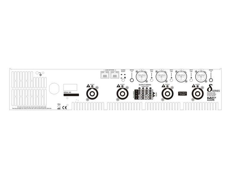 MC2D80NDD - MC2 Audio Delta 80 Power Amp NO DSP with Dante 4x2000W @ 4ohm Image 2