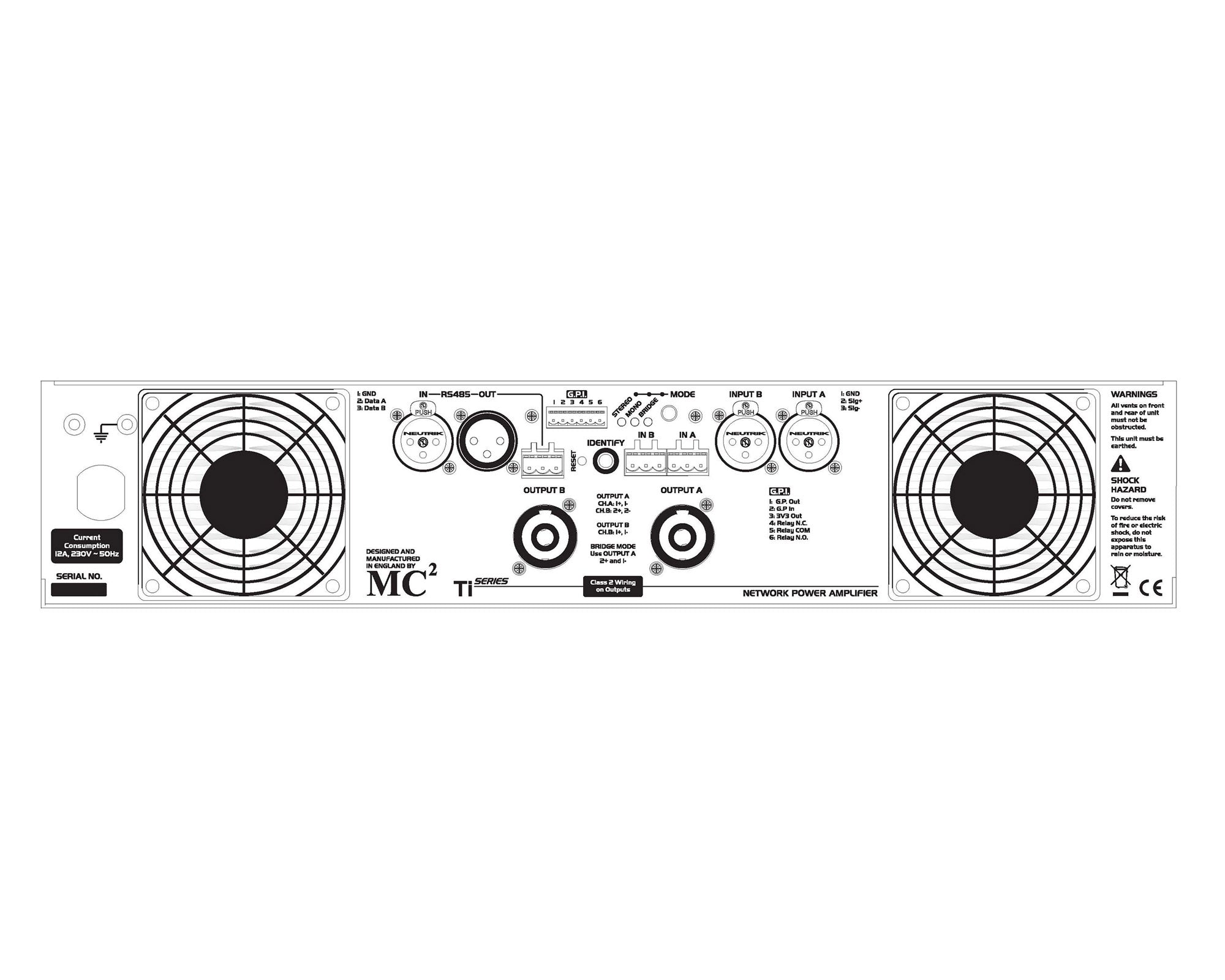 MC2TI2000 - MC2 Audio TI2000 Networkable Fixed Installation Amplifier 2x 1150W @ 4ohm Image 2
