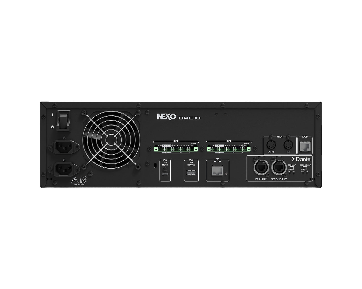 NEXDME10 - NEXO DME10 Immersive Audio Processor 256x256 Dante 96kHz 3U Image 4