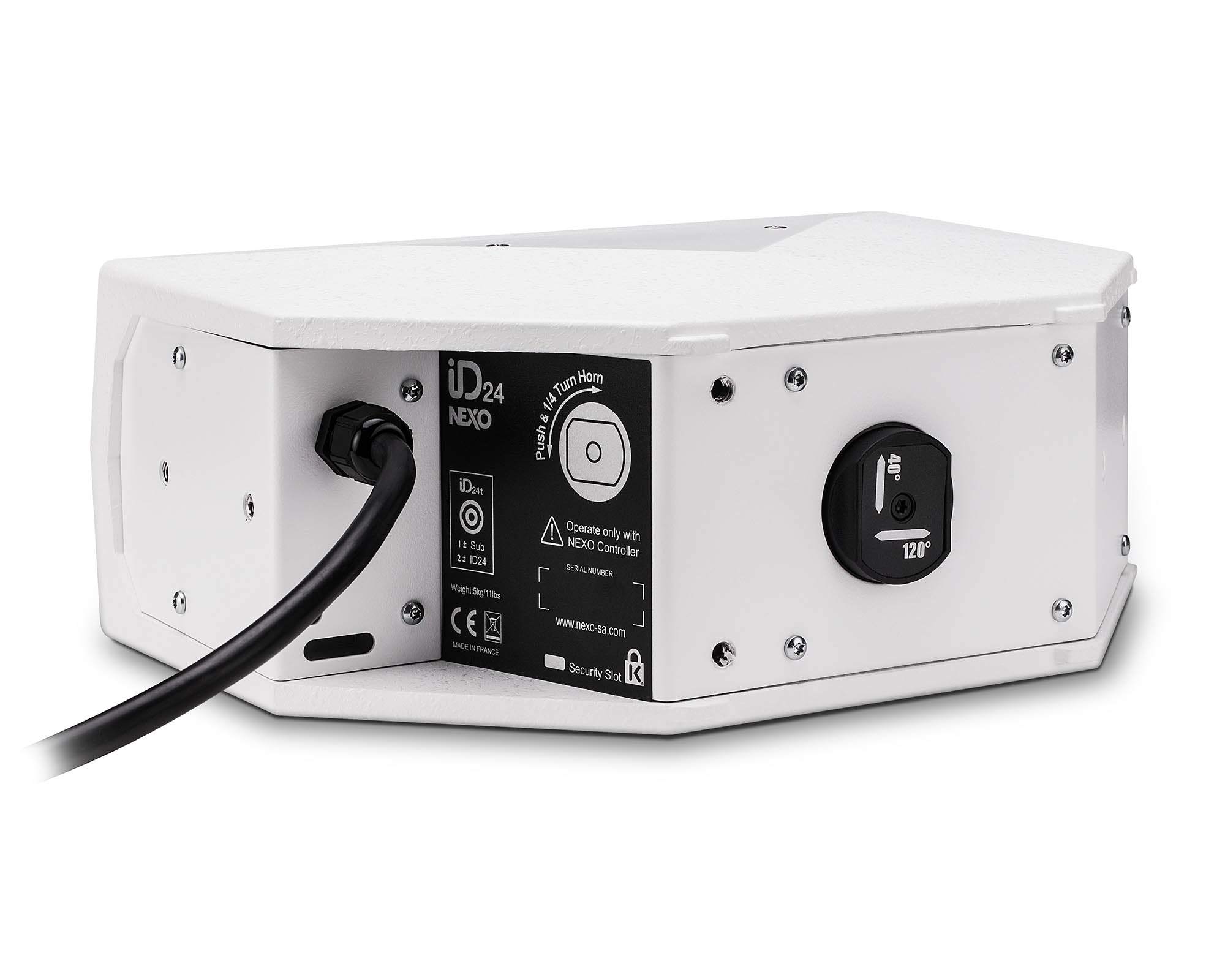 NEXIDI9040W - NEXO ID24 I 2 Way 2x4inch Install Speaker 90x40degree Rotatable Horn White Image 3