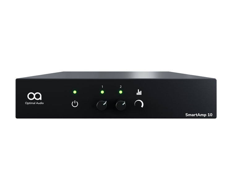 OPASAMP10 - Optimal Audio SmartAmp 10 2x125W Amplifier with Integral DSP 100V Half Rack 1U Image 1