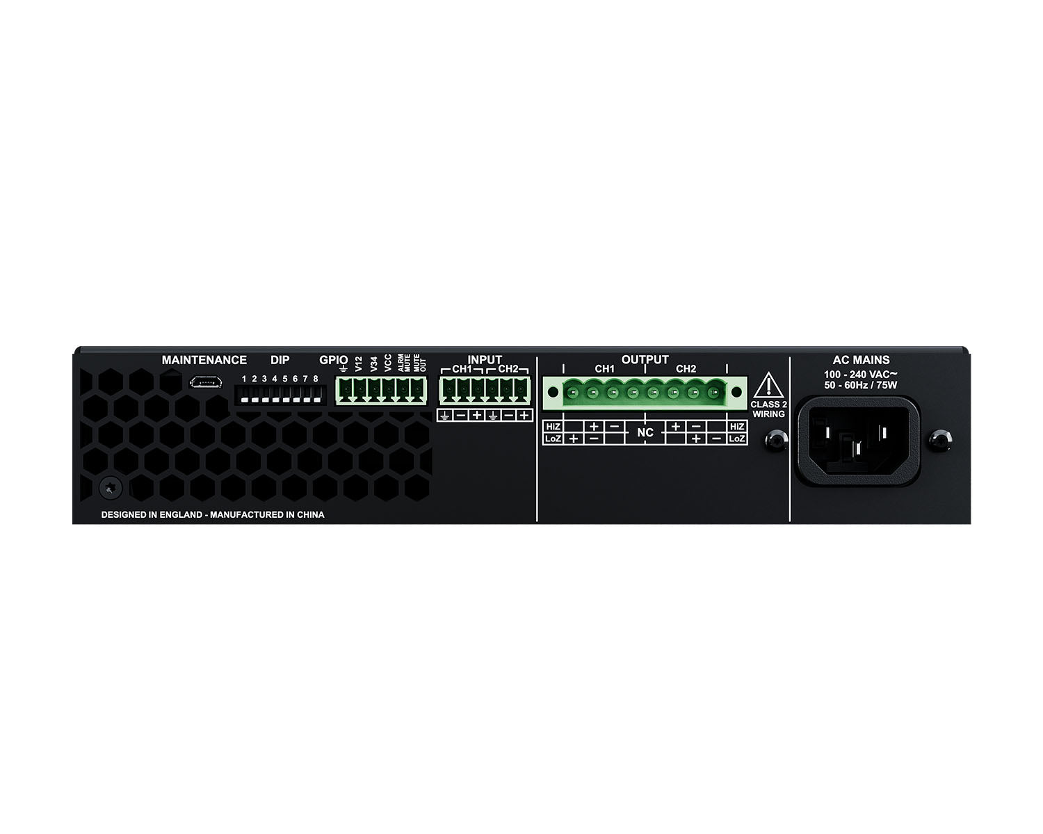 OPASAMP10 - Optimal Audio SmartAmp 10 2x125W Amplifier with Integral DSP 100V Half Rack 1U Image 3