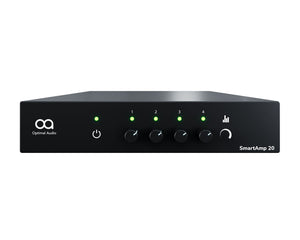 OPASAMP20 - Optimal Audio SmartAmp 20 4x125W Amplifier with Integral DSP 100V Half Rack 1U Image 1
