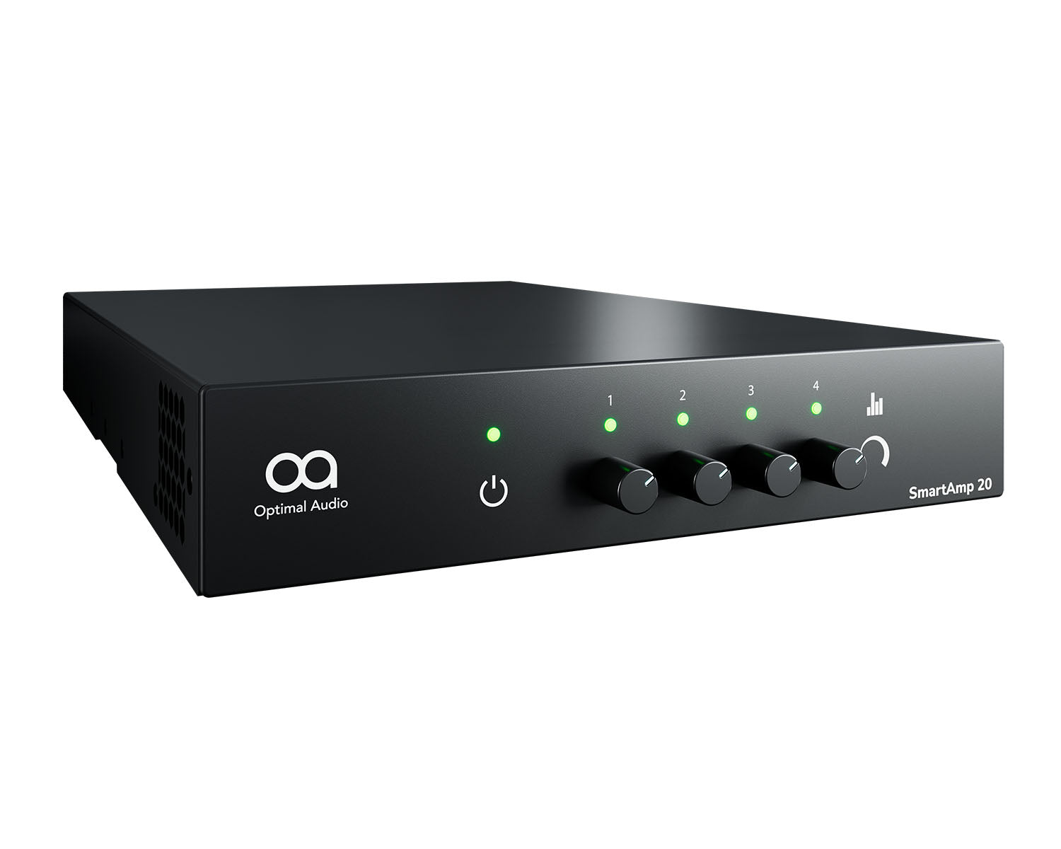 OPASAMP20 - Optimal Audio SmartAmp 20 4x125W Amplifier with Integral DSP 100V Half Rack 1U Image 2