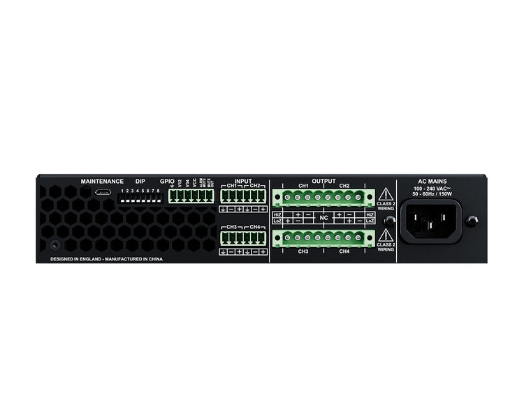 OPASAMP20 - Optimal Audio SmartAmp 20 4x125W Amplifier with Integral DSP 100V Half Rack 1U Image 3