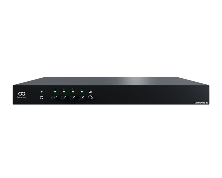 OPASAMP30 - Optimal Audio SmartAmp 30 4x250W Amplifier with Integral DSP 100V 1U Image 1