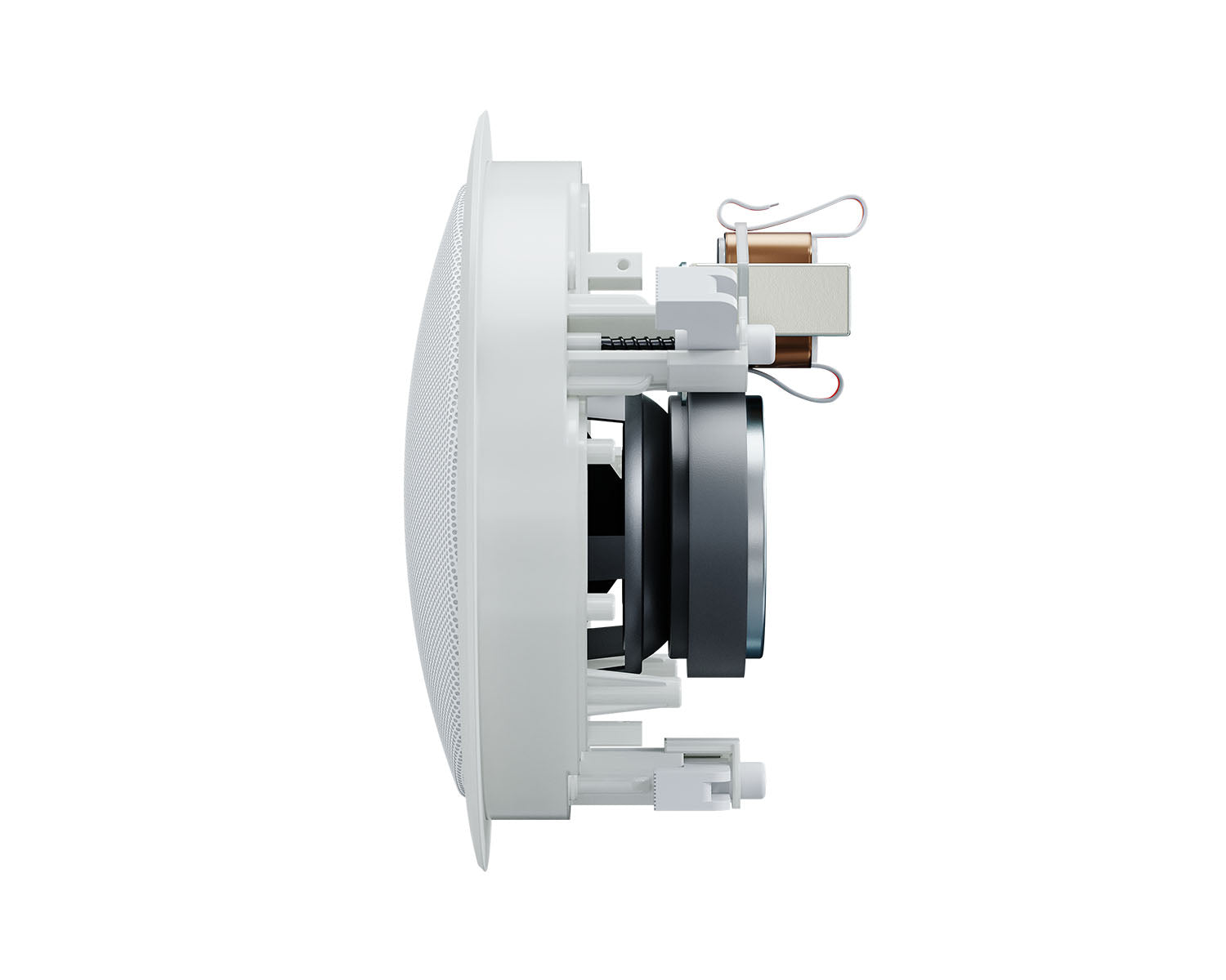 OPAUP4OW - Optimal Audio Up 4O Full Range 4inch Ceiling Speaker with Open Back 6W @100V White Image 3