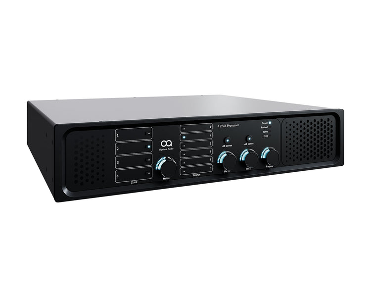 OPAZONE4 - Optimal Audio Zone 4 4 Zone Audio Controller DSP and WebApp 2 Mic or 4 Line Image 2