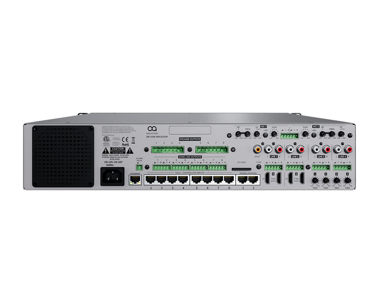 OPAZONE8P - Optimal Audio Zone 8P 8 Zone Powered Audio Control DSP and WebApp 2 Mic or 4 Line Image 3