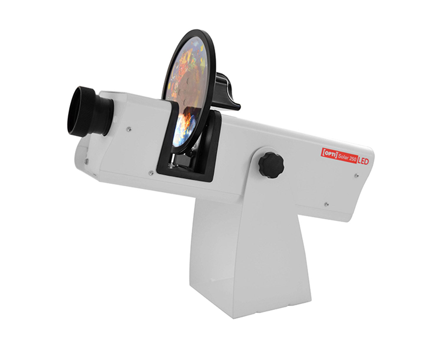 OPTSLEDW - OPTI Kinetics Solar 250 LED Effects Projector with 85mm Lens White Finish Image 1
