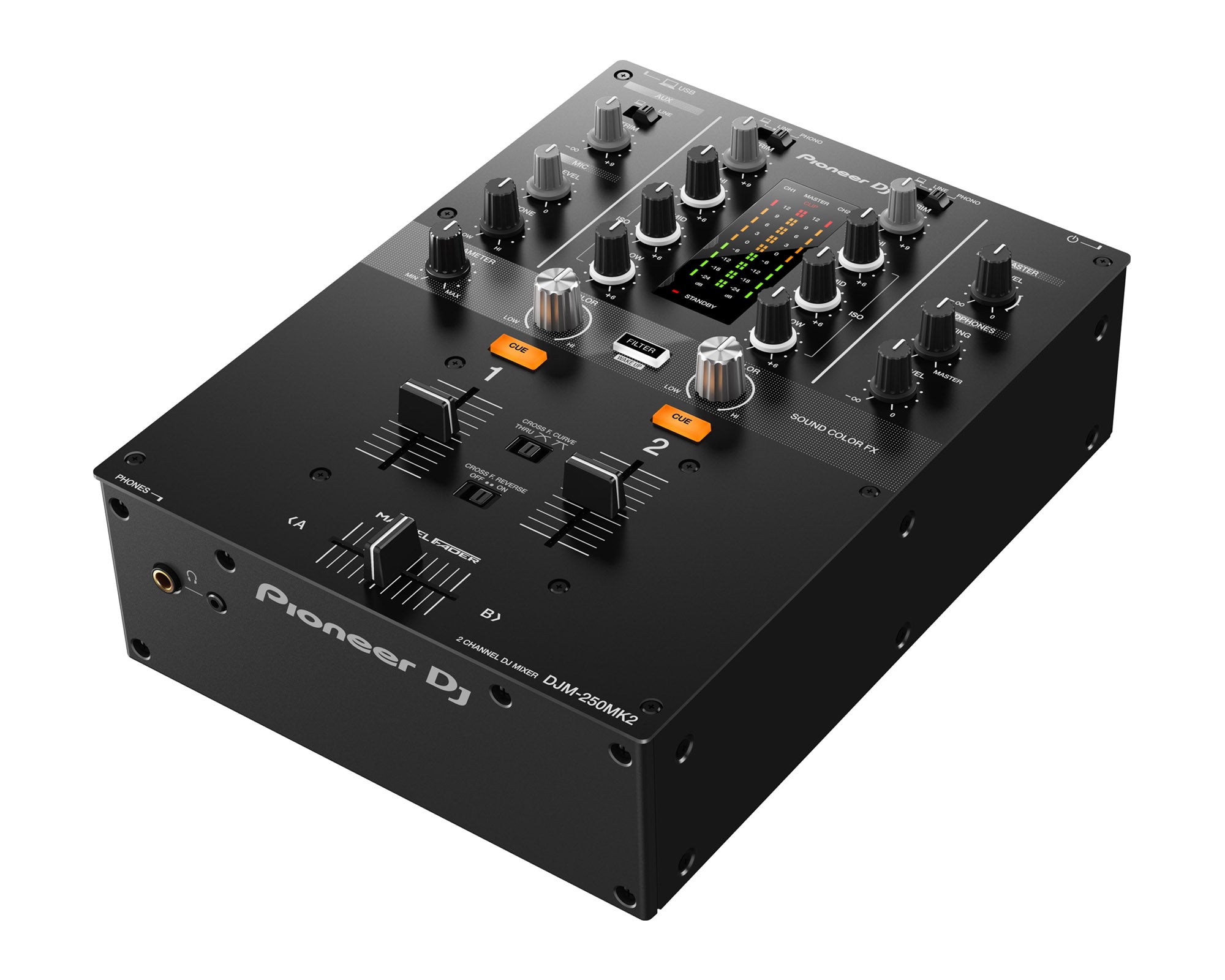 PIODJM250.P - Pioneer DJ DJM 250MK2 2Ch DJ Mixer with USB and On Board Effects BLACK Image 2
