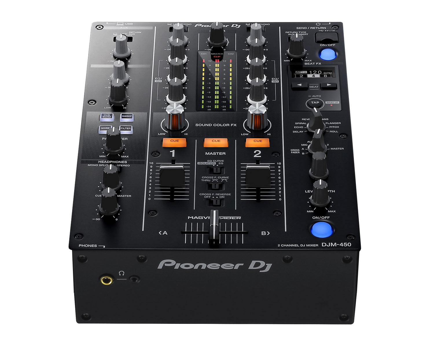 PIODJM450.P - Pioneer DJ DJM 450K 2Ch DJ Mixer with USB and On Board Effects BLACK Image 2