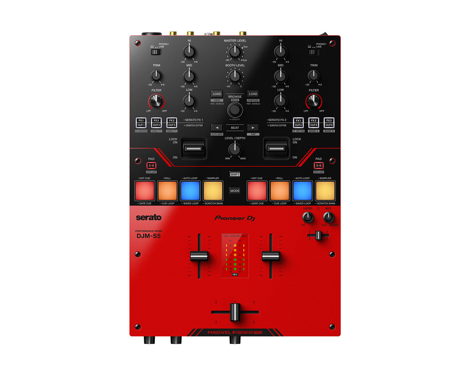 PIODJMS5.P - Pioneer DJ DJM S5 2 Channel Scratch DJ Battle Mixer for Serato DJ Pro Image 1