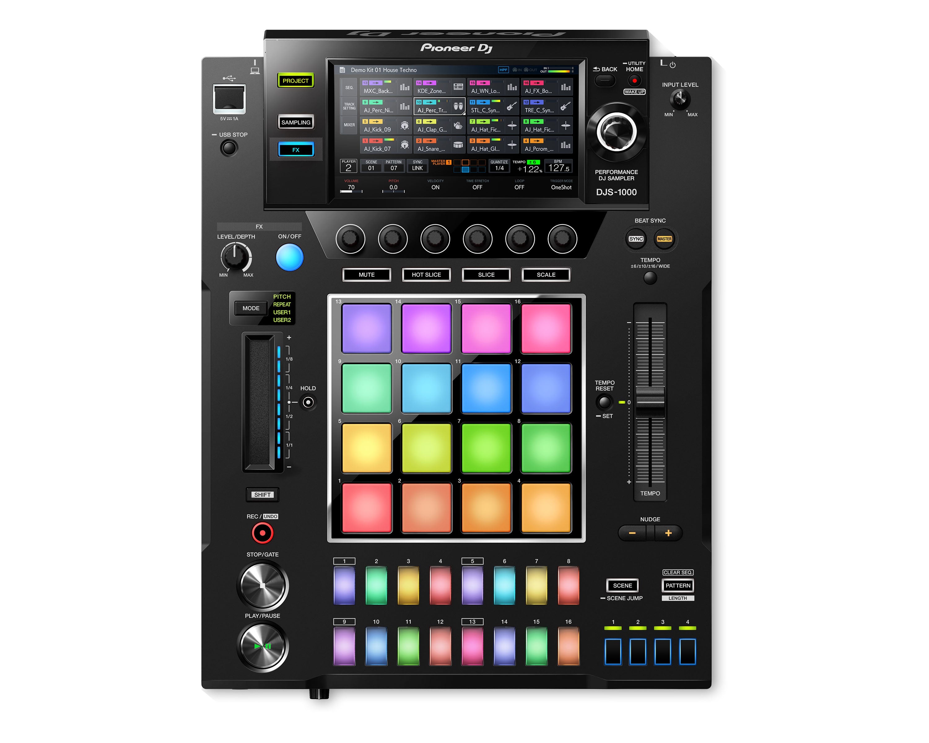 PIODJS1000.P - Pioneer DJ DJS 1000 DJ Standalone Sampler with 7inch Touchscreen Image 1