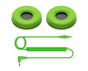 PIOHCCP08G.C - Pioneer DJ HC CP08 G Coiled Cable and Ear Pads Pack for HDJ CUE1 Green Image 1
