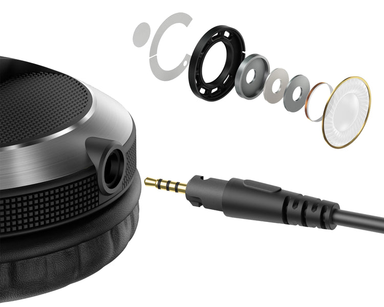 PIOHDJX7.C - Pioneer DJ HDJ X7 K Pro DJ 50mm Headphones with Swivel Ear Black Image 4