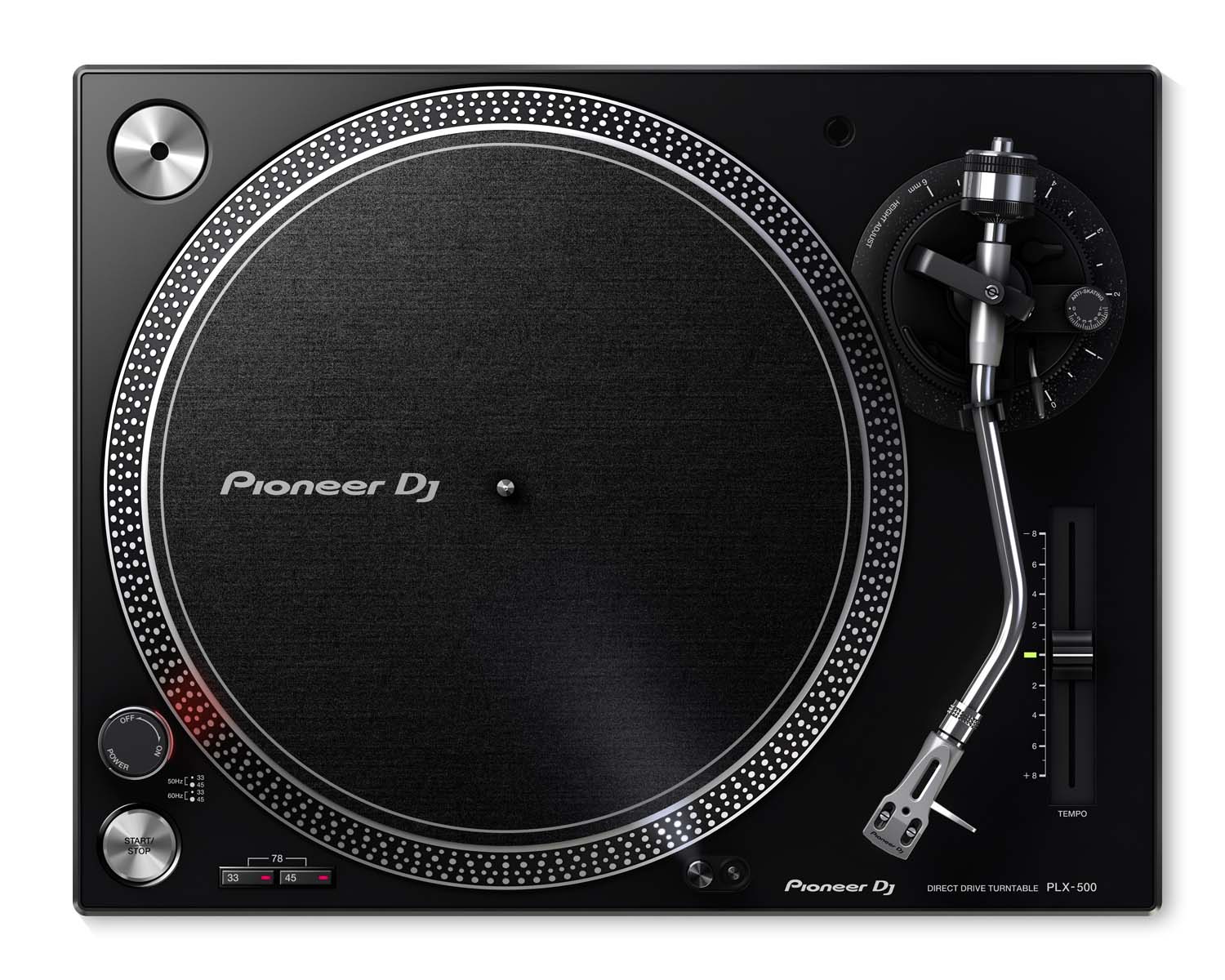 PIOPLX500.C - Pioneer DJ PLX 500 BLACK PRO DJ Hi Torq S Tonearm Direct Drive Turntable Image 1