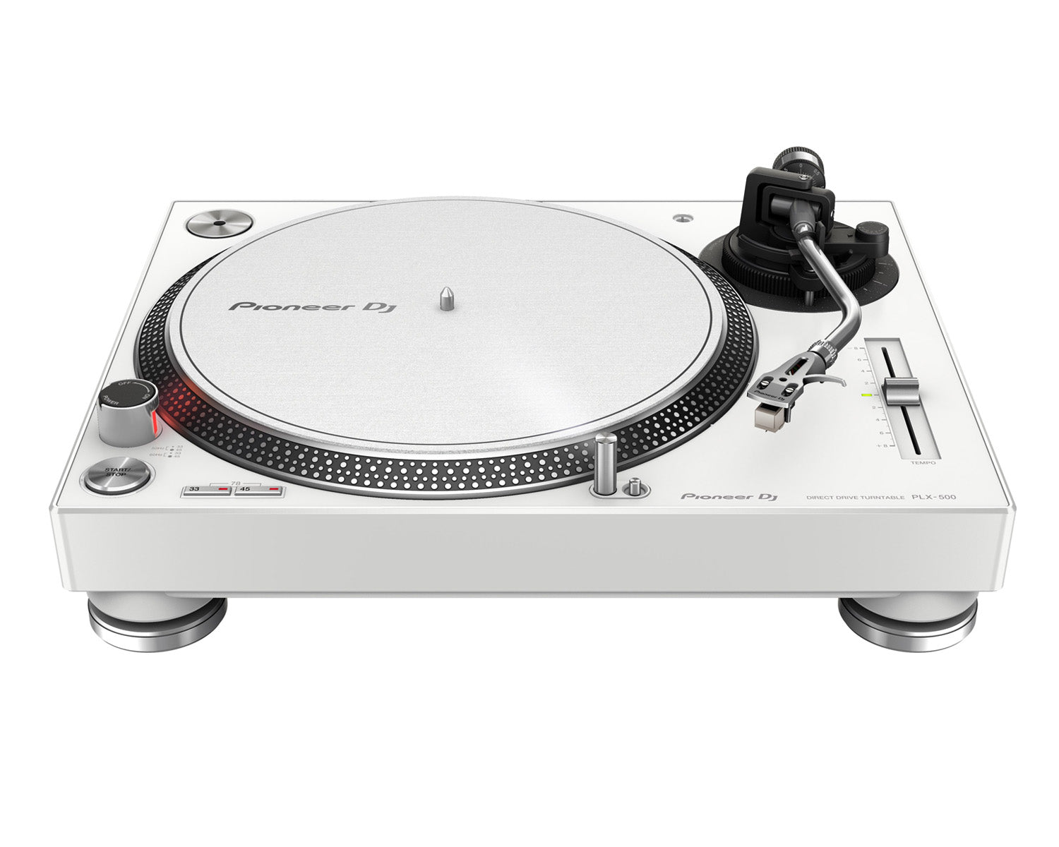 PIOPLX500W.C - Pioneer DJ PLX 500 WHITE PRO DJ Hi Torq S Tonearm Direct Drive Turntable Image 2