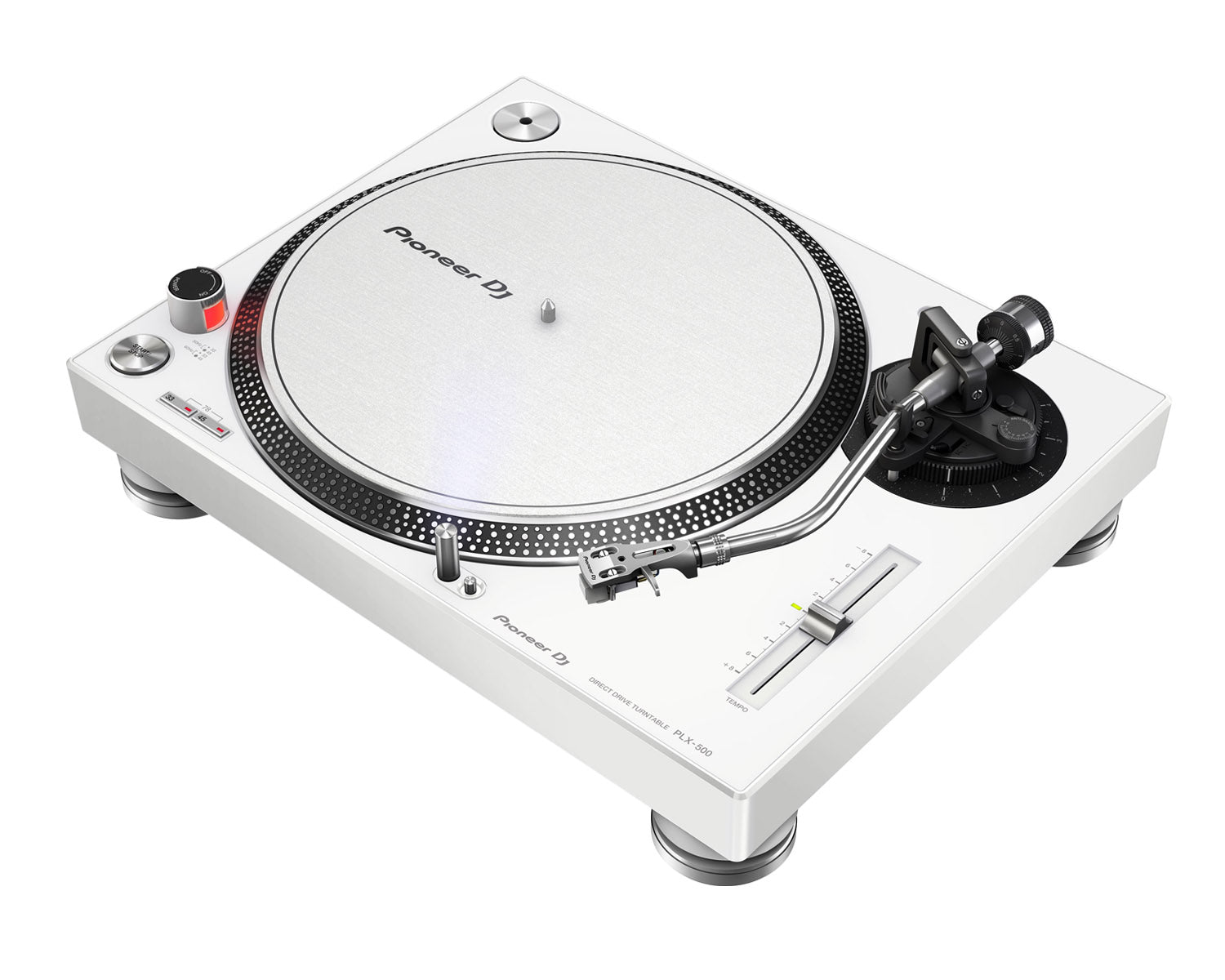 PIOPLX500W.C - Pioneer DJ PLX 500 WHITE PRO DJ Hi Torq S Tonearm Direct Drive Turntable Image 3