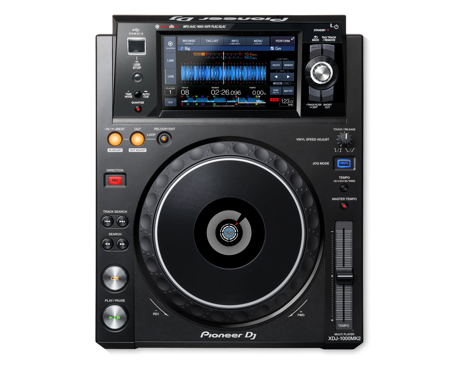 PIOXDJ10002.P - Pioneer DJ XDJ 1000MK2 Performance DJ Multi Player USB and PC Playback Image 1