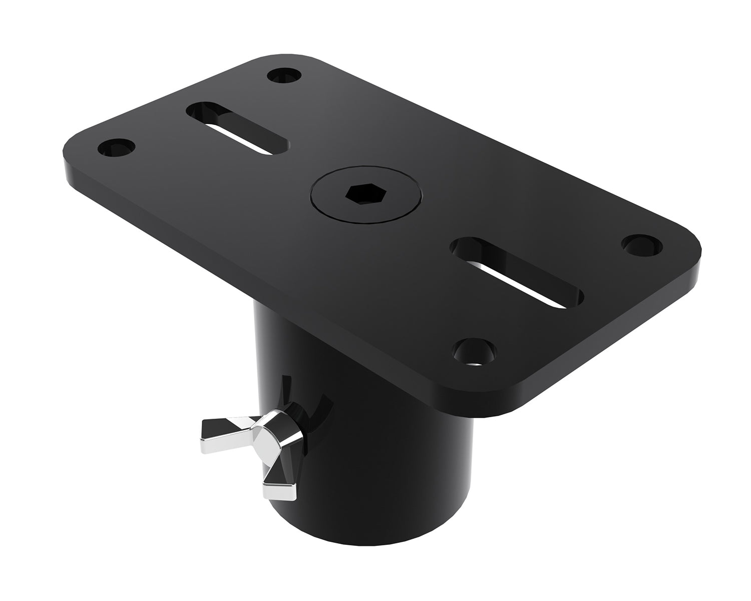 POWATPM01 - Powerdrive ATPM01 Pole Mount with Type 75 Plate for Poles or Stands 40kg Black Image 1