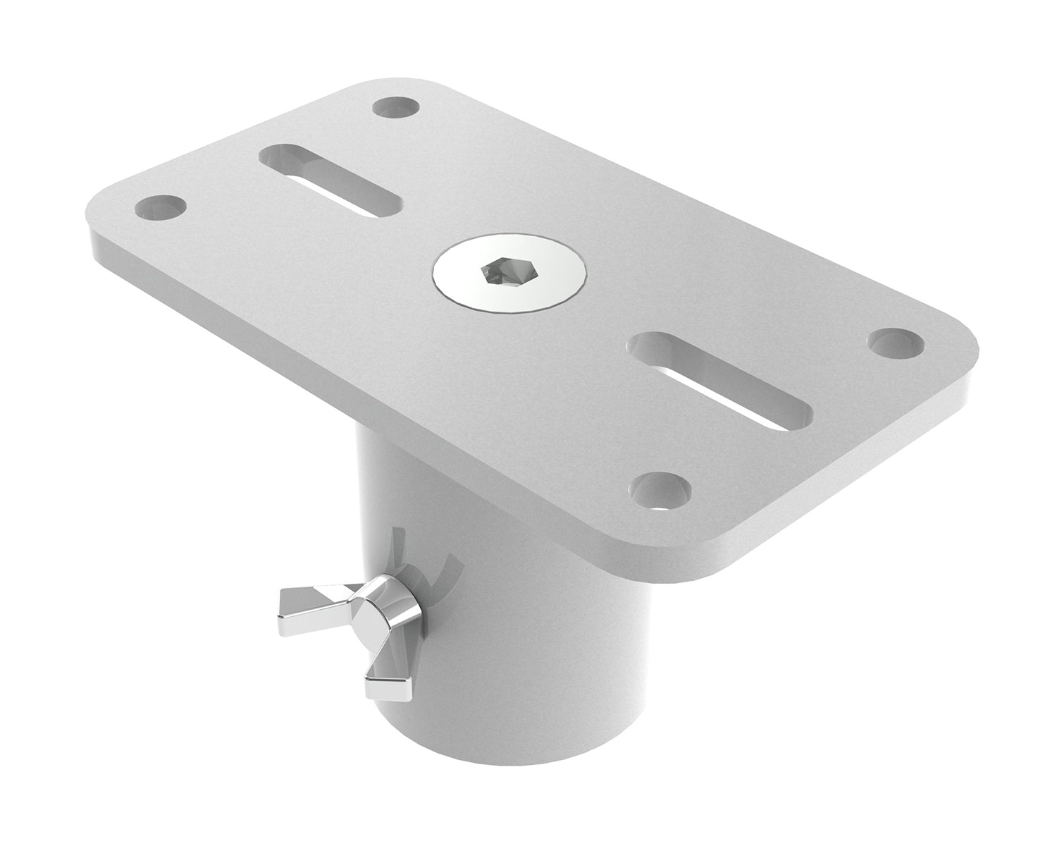 POWATPM02 - Powerdrive ATPM02 Pole Mount with Type 75 Plate for Poles or Stands 40kg White Image 1