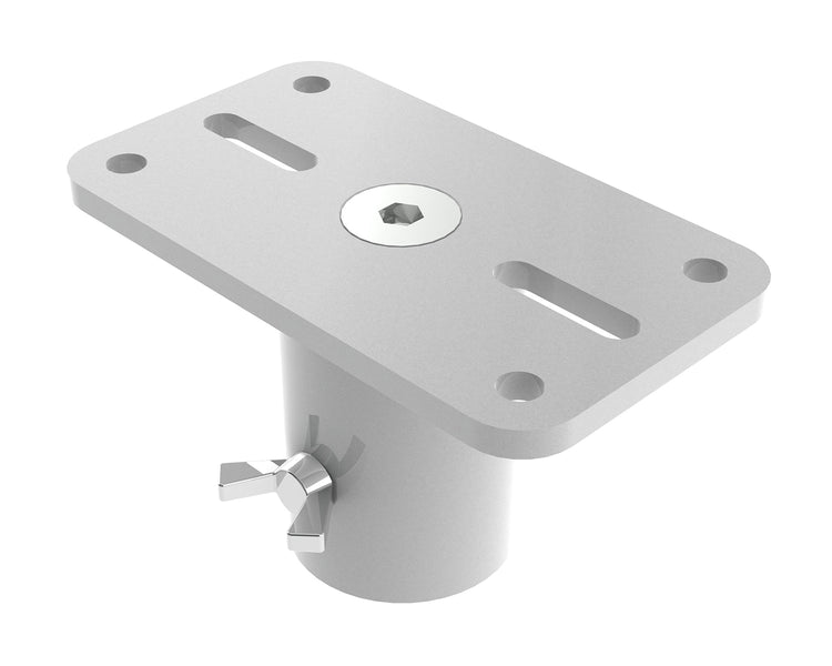 POWATPM02 - Powerdrive ATPM02 Pole Mount with Type 75 Plate for Poles or Stands 40kg White Image 1