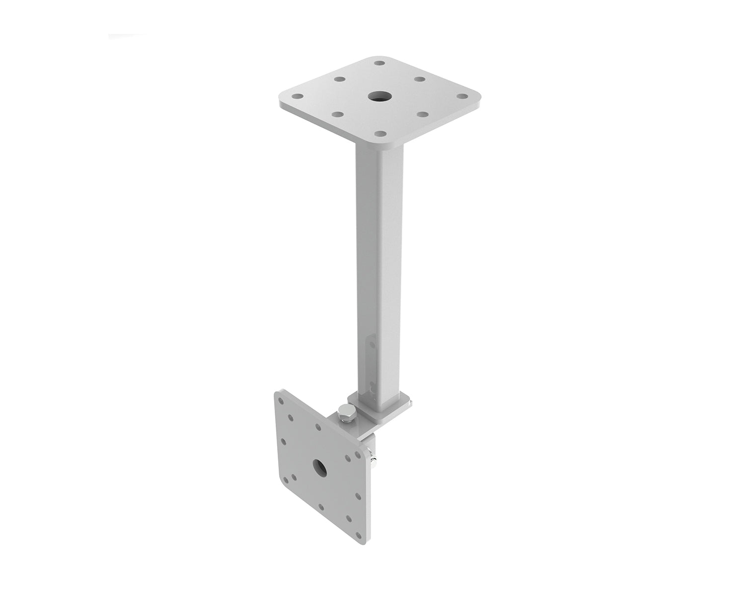 POWCMFBVESAW - Powerdrive CMFBVESA100 W Back Mount Ceiling Bracket 340mm Drop VESA 18kg Wht Image 1