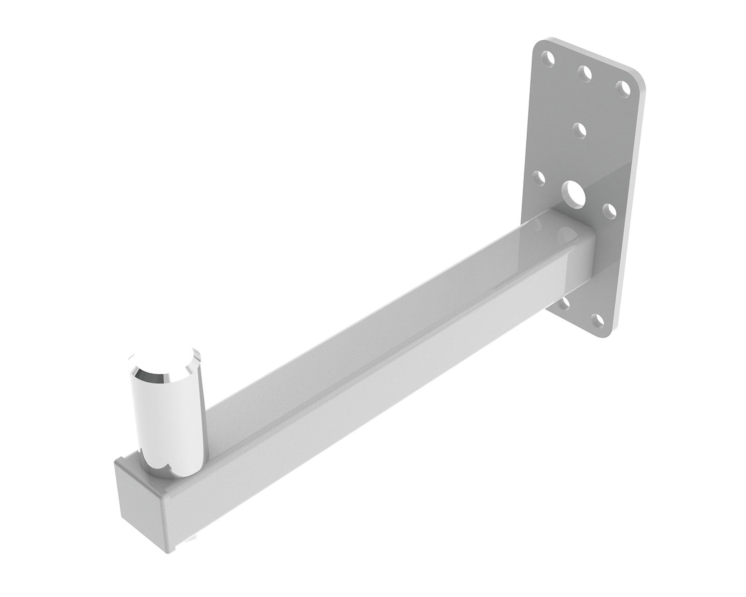 POWWHY35W - Powerdrive WHY35 W WHITE Bottom Mount Fixed Wall Bracket 324mm 35mm Spigot Image 1