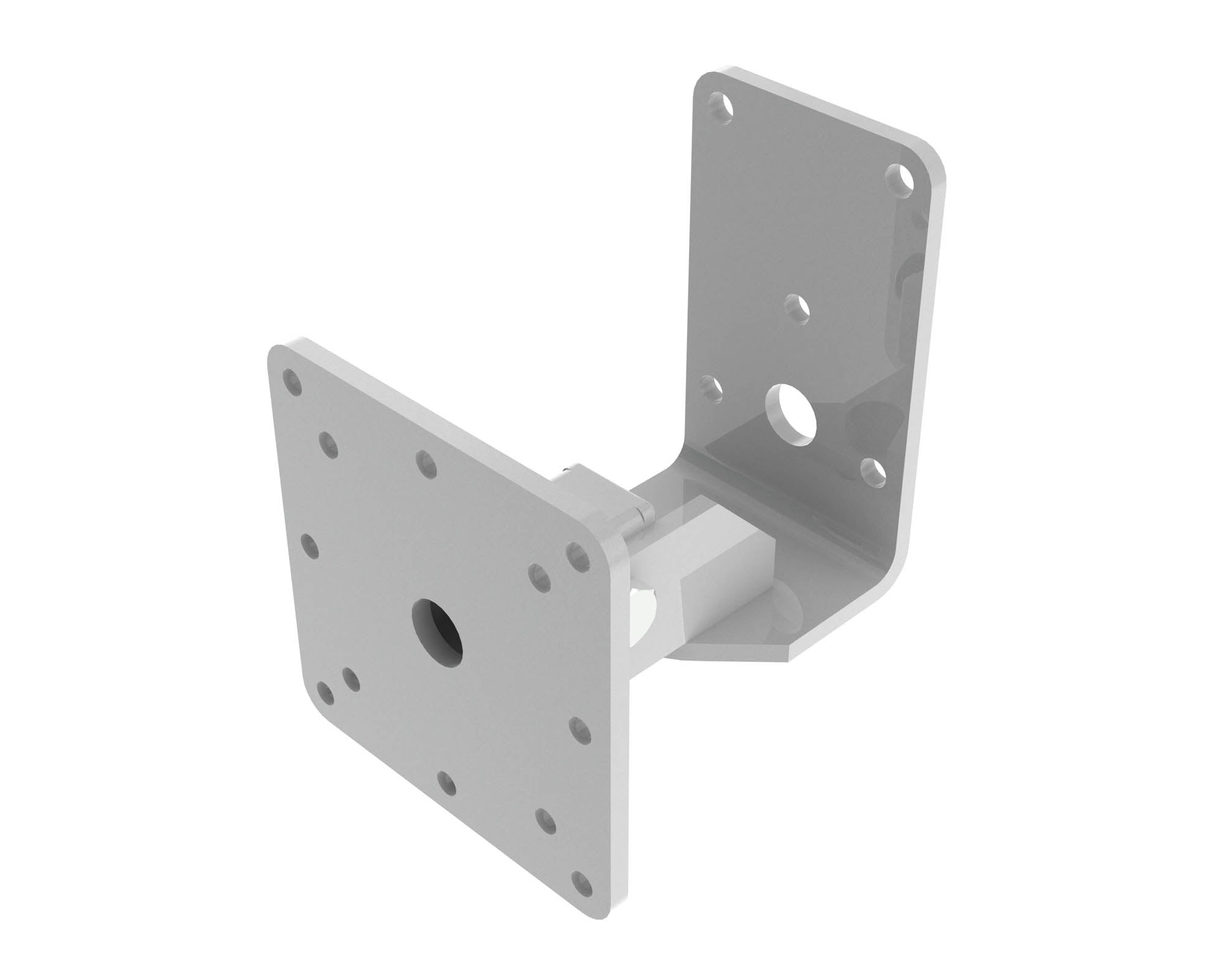 POWWMEV75W - Powerdrive WME VESA75 W Back Mount Tilting Wall Bracket VESA 126 146mm White Image 1