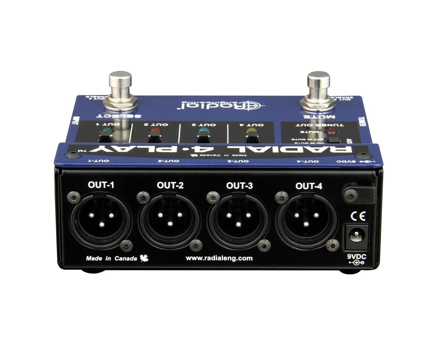 RAD4PLAY - Radial 4 Play Active DI Box with Four Selectable Outputs Image 4