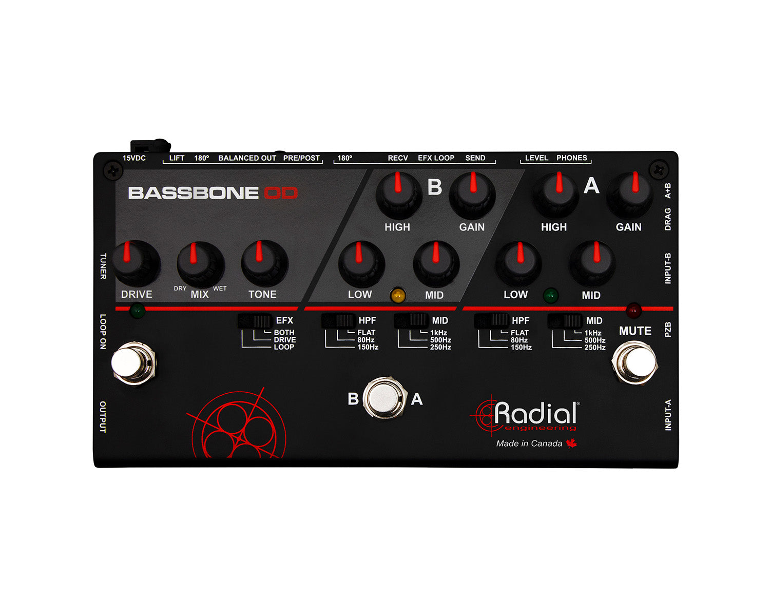 RADBASSOD - Radial Bassbone OD Bass Preamp and Overdrive Image 2