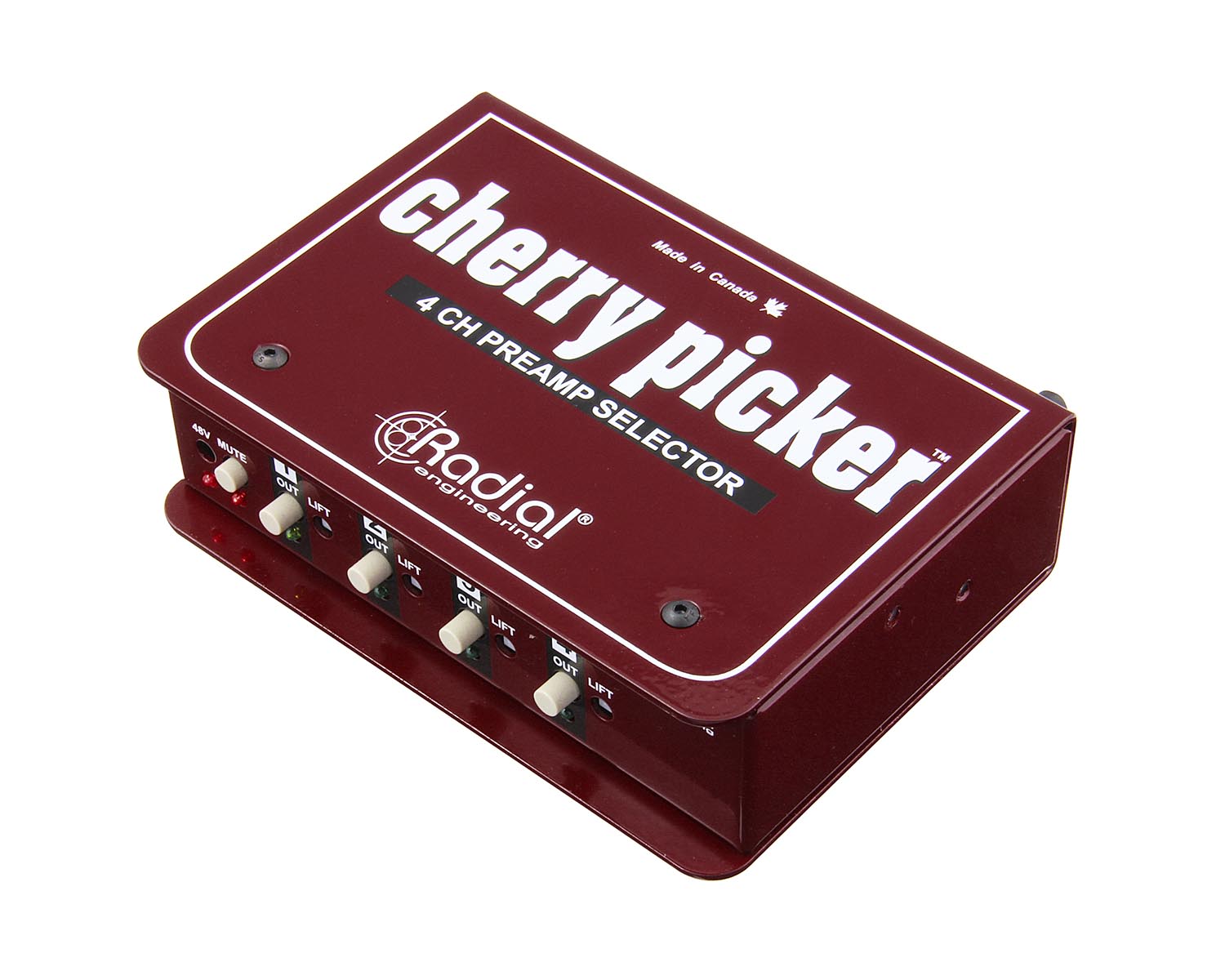 RADCHERRYPICK - Radial Cherry Picker 4 Ch Preamp Selector or Switcher for Single Mic  Image 1