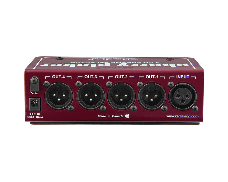RADCHERRYPICK - Radial Cherry Picker 4 Ch Preamp Selector or Switcher for Single Mic  Image 4