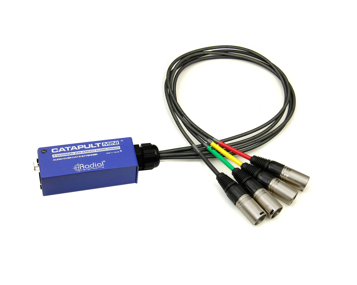RADCMINIRX4 - Radial Catapult Mini RX 4 Channel CAT 5 Audio Snake Receiver XLRM Image 6