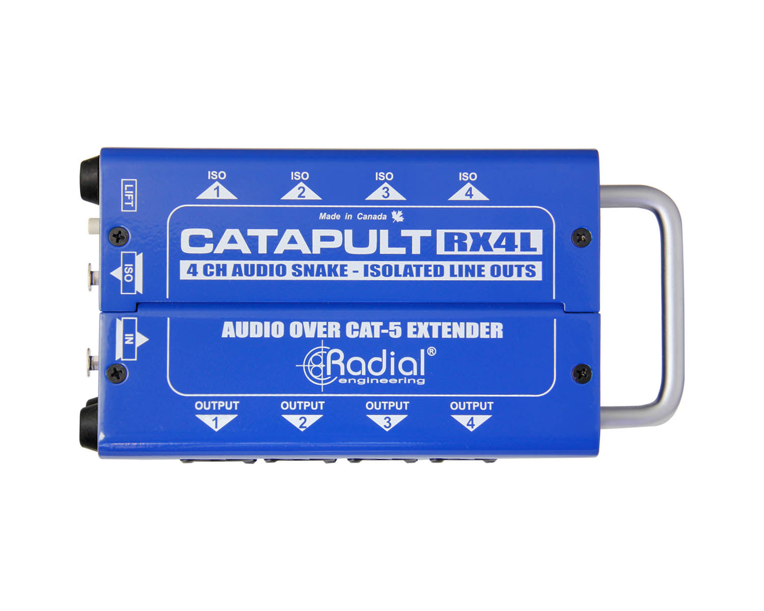 RADCRX4L - Radial Catapult RX4L 4 Ch CAT 5 Receiver with Balanced Out or Line Level  Image 1