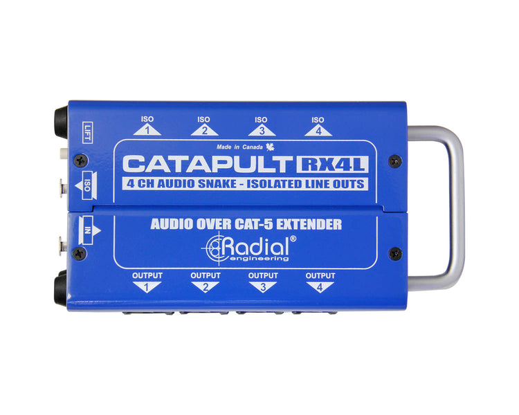 RADCRX4L - Radial Catapult RX4L 4 Ch CAT 5 Receiver with Balanced Out or Line Level  Image 1
